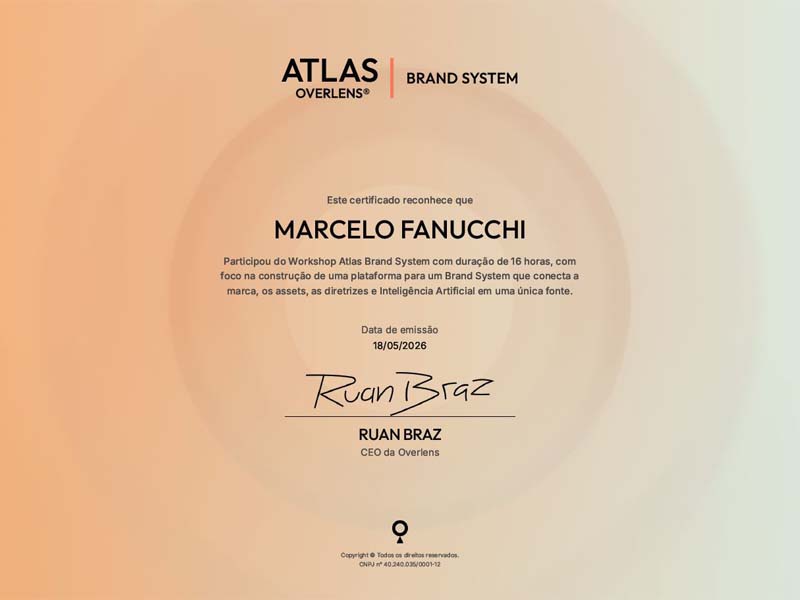 Certificado de conclusão: ATLAS Brand System